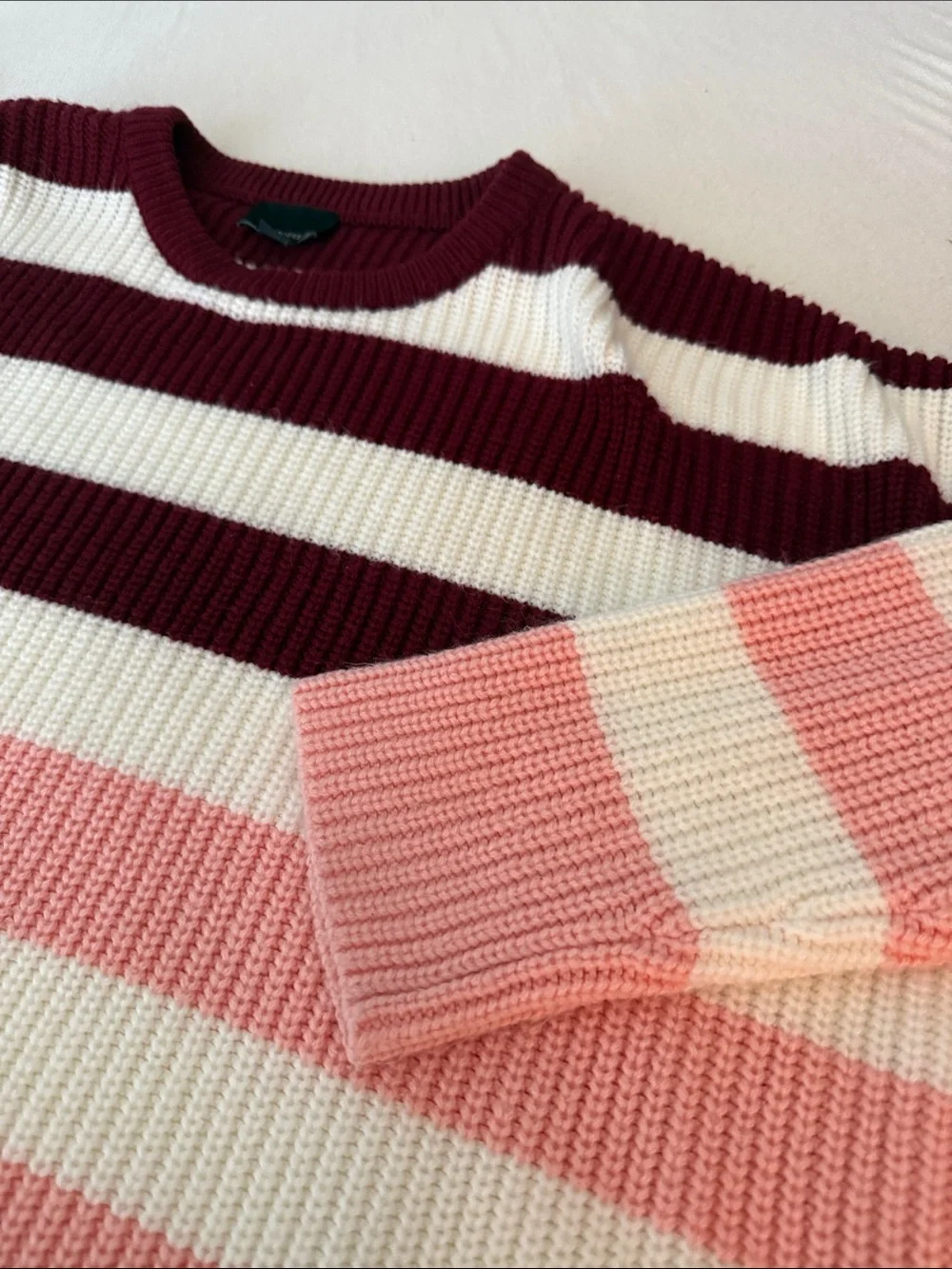 VICI Striped Color Block Crewneck Sweater Bundle - Lumière Size M - Picture 4 of 7